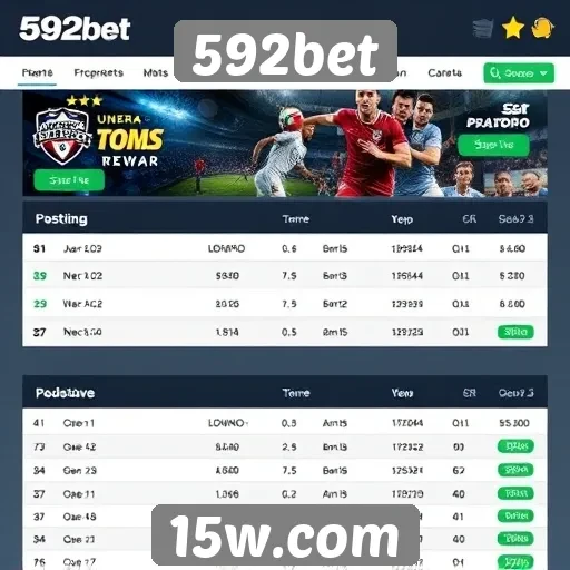 Apostas esportivas em destaque no 592bet